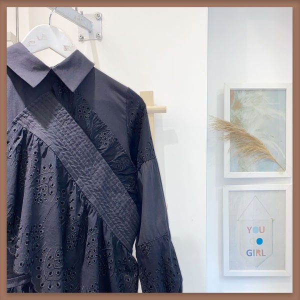 ASİMETRİK FİSTO DETAYLI SİYAH TUNİK