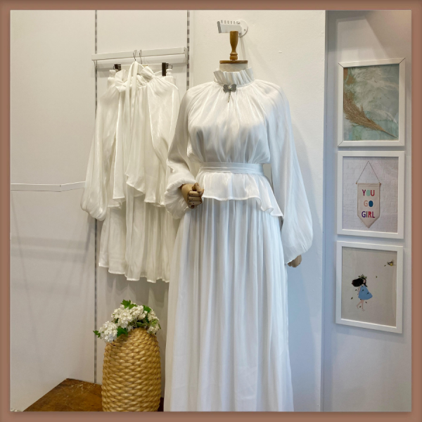 Beyaz Şifon Amour Takım