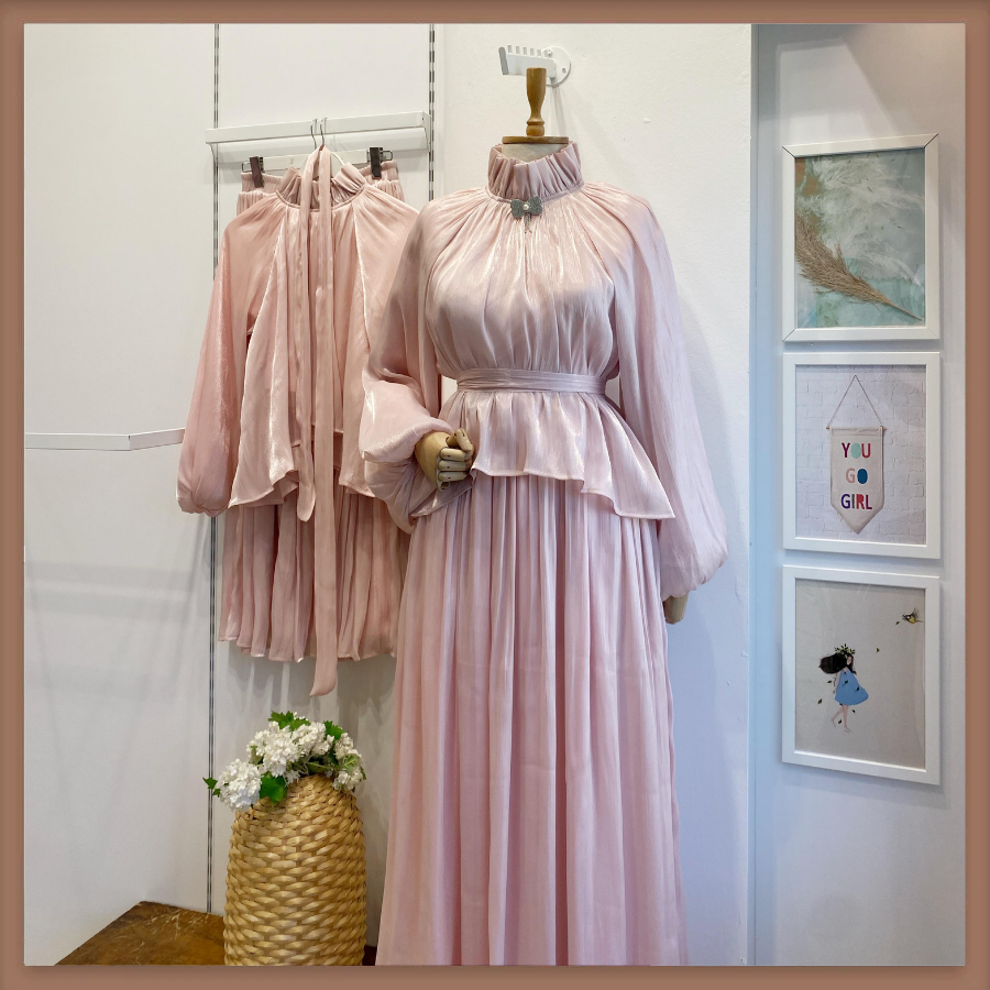 Gül Kurusu Şifon Amour Takım