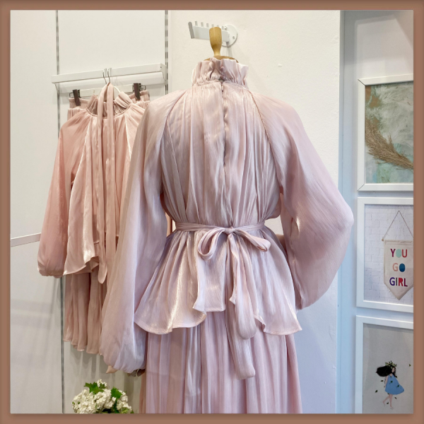 Gül Kurusu Şifon Amour Takım