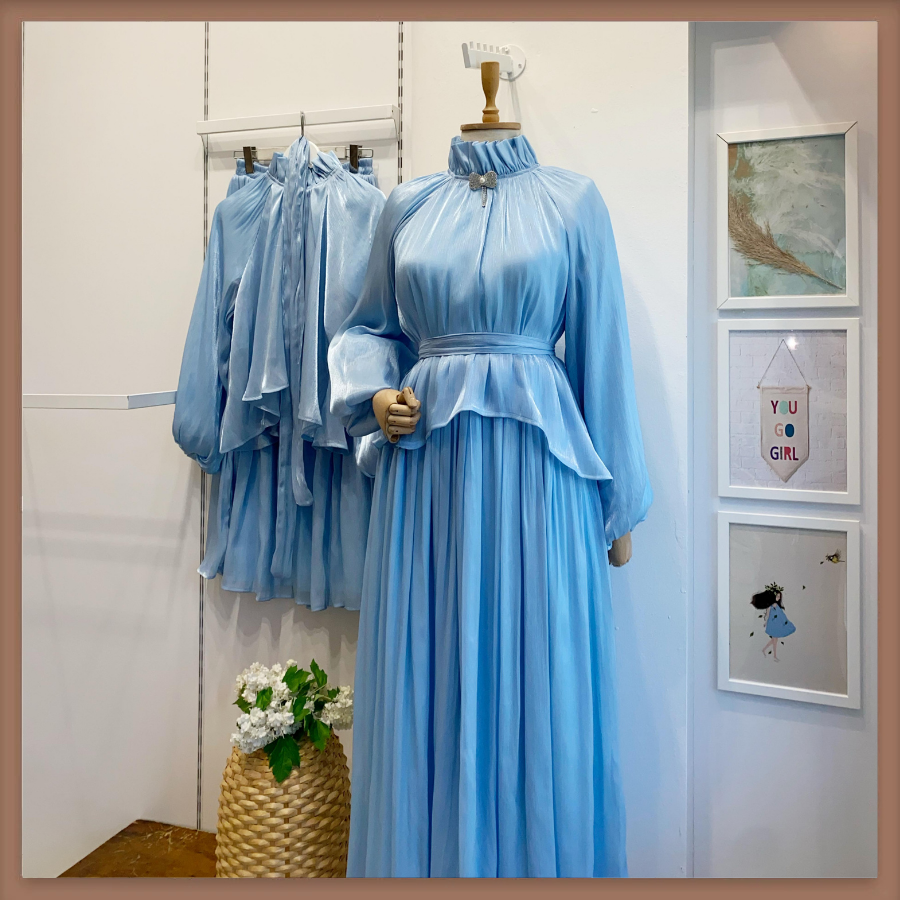 Mavi Şifon Amour Takım