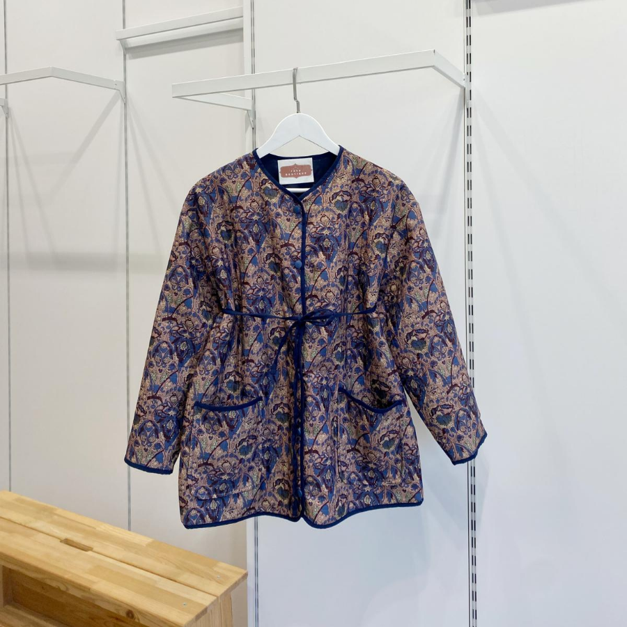 Bohem Lacivert Kapitone Ceket