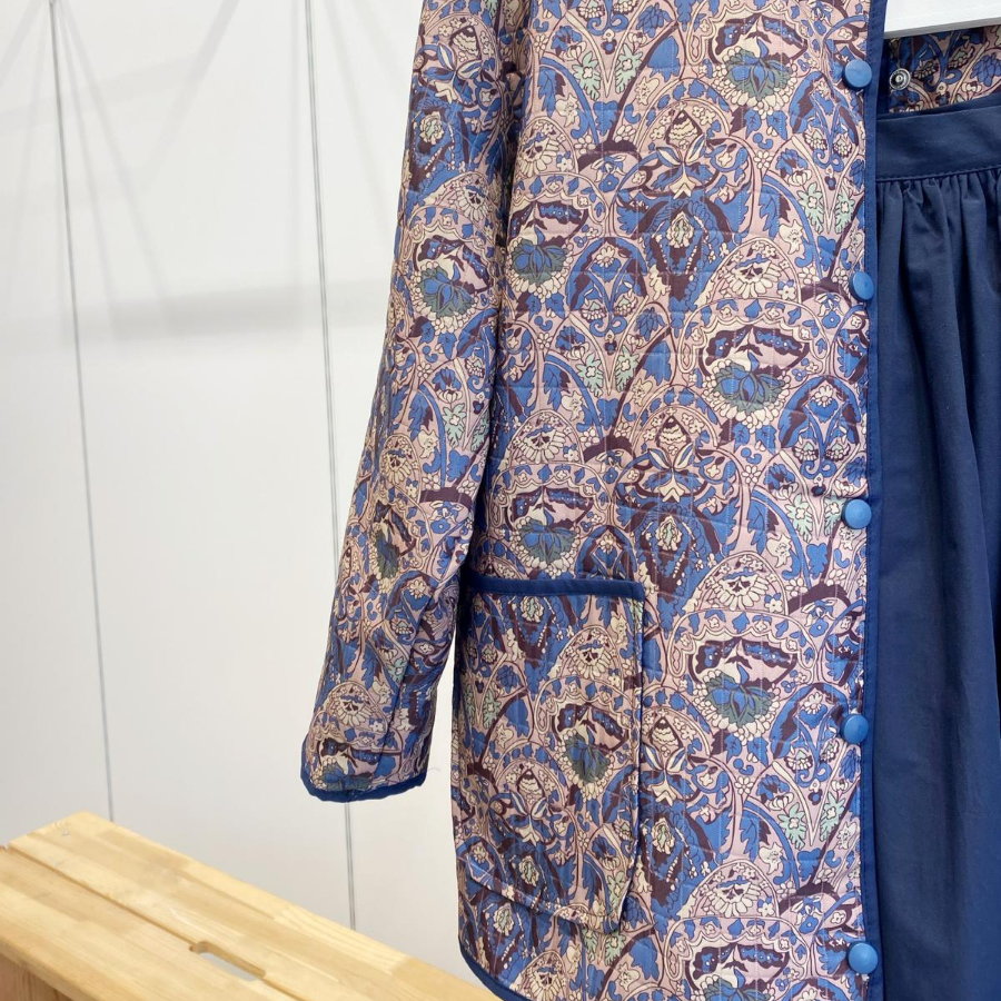 Bohem Lacivert Kapitone Ceket