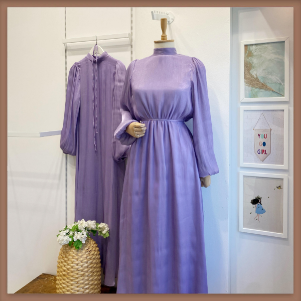 Lila Şifon Kumaş Vienella Abiye