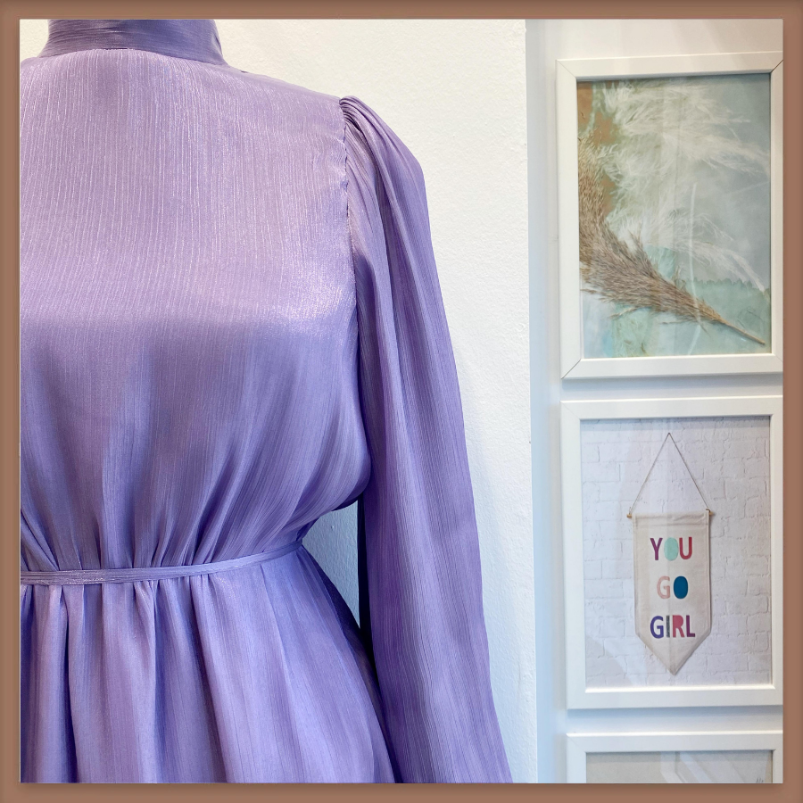 Lila Şifon Kumaş Vienella Abiye