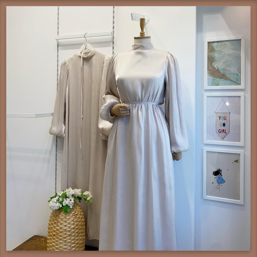 Krem Şifon Kumaş Vienella Abiye