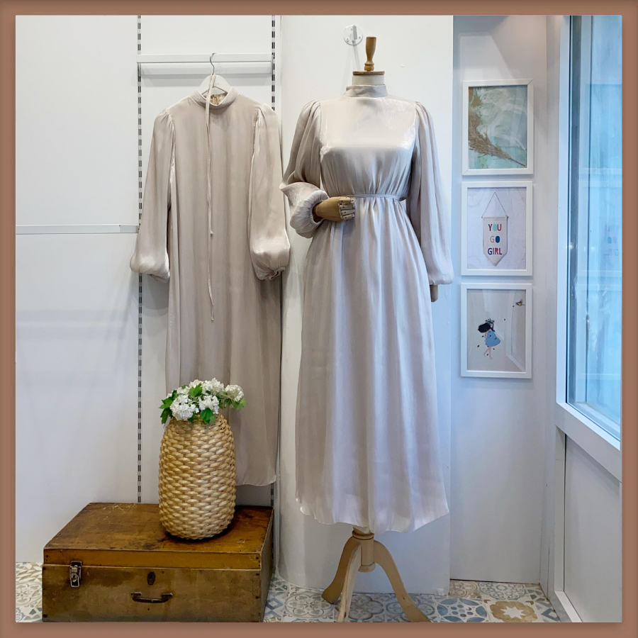 Krem Şifon Kumaş Vienella Abiye