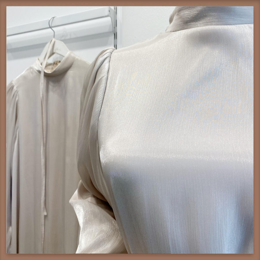 Krem Şifon Kumaş Vienella Abiye