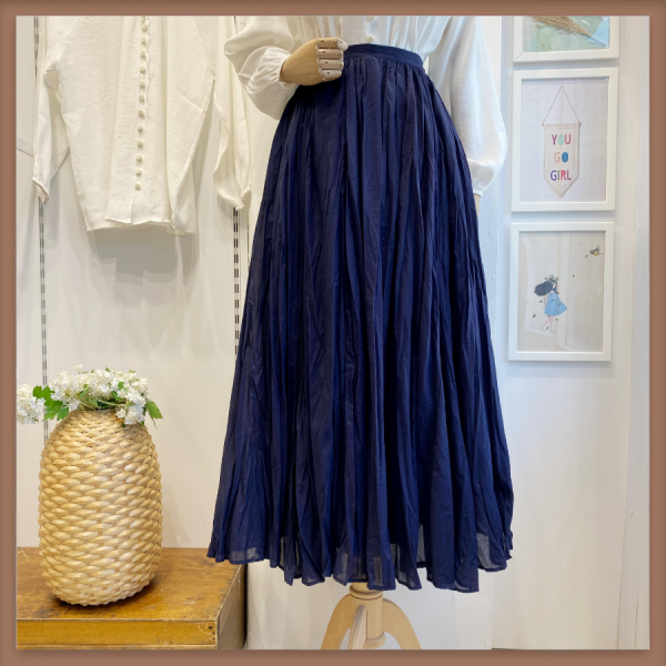 Lacivert Crush Vual Keten Etek