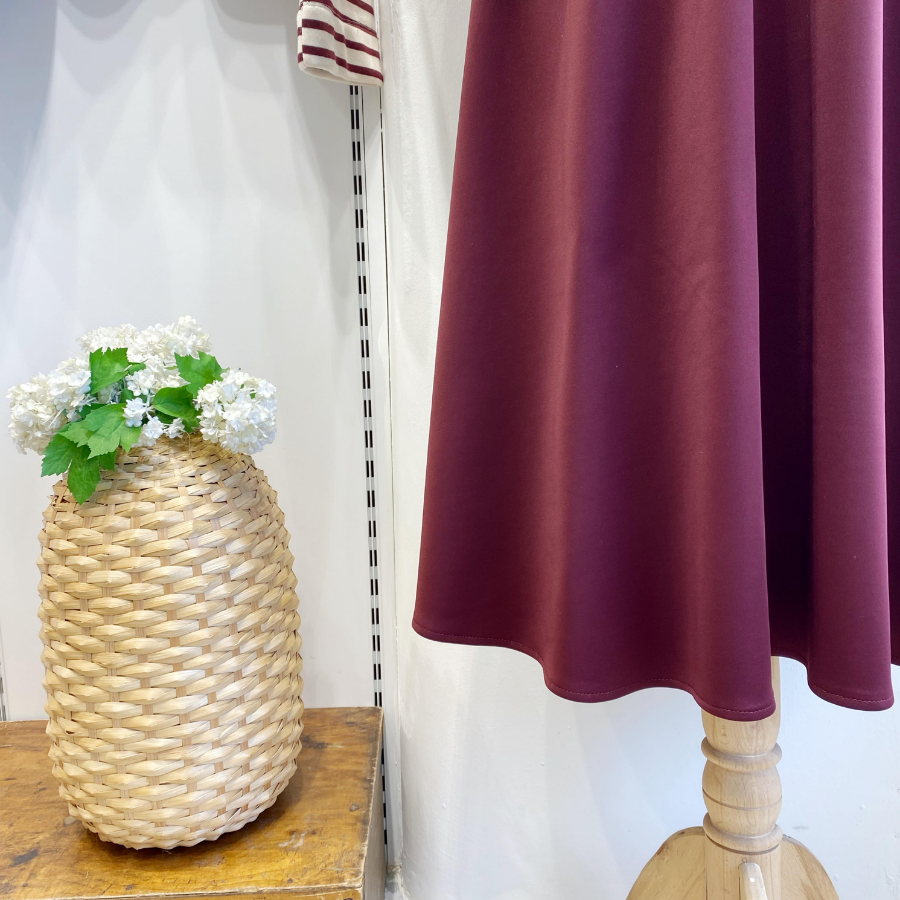 Bordo Beli Lastikli Kloş Model Scuba Etek