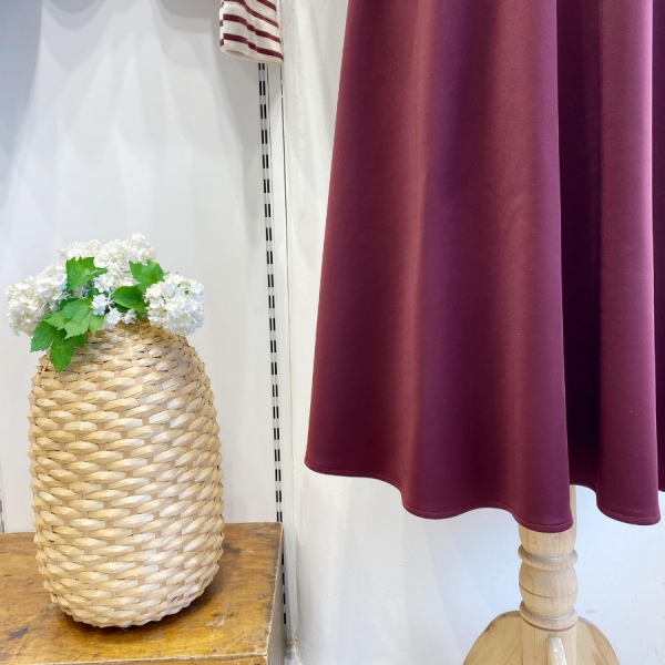 Bordo Beli Lastikli Kloş Model Scuba Etek