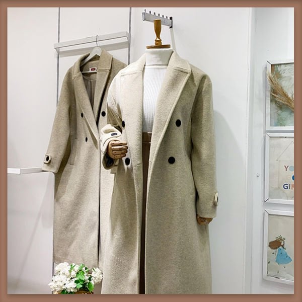 Düğmeli vizon tay tüyü kaban