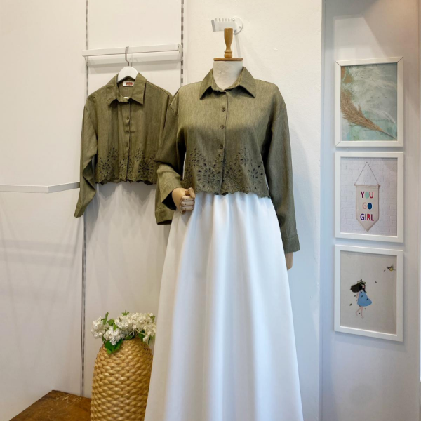 Yeşil Ucu Fistolu Gömlek