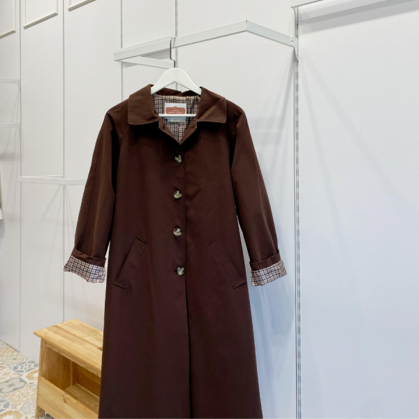 Acı Kahve Cavalier Düğmeli Trençkot