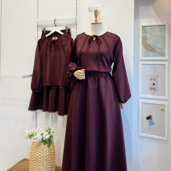 Bordo Lustre Scuba Kumaş Takım