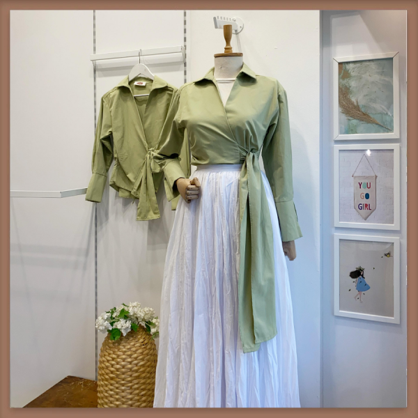 Çağla Yeşili Anvelop Model Gömlek