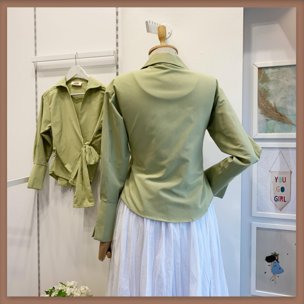 Çağla Yeşili Anvelop Model Gömlek