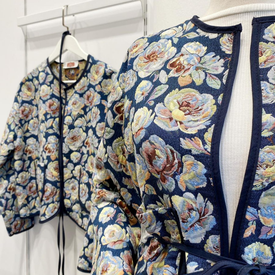 Lacivert Biyeli Elysia Kapitone Ceket