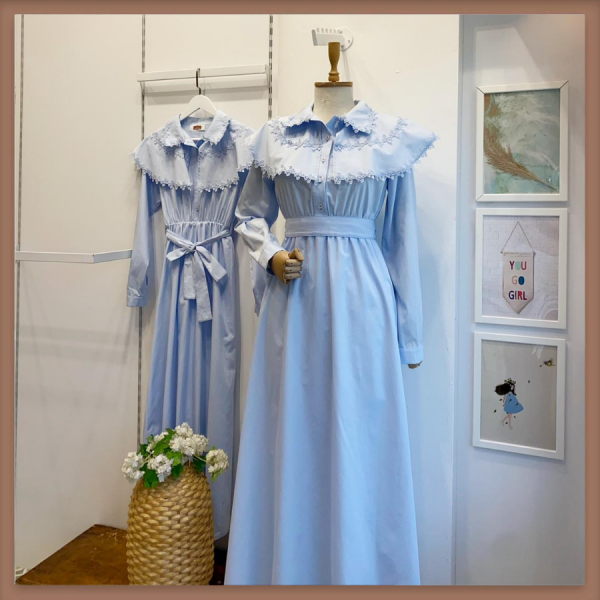 Bebe Mavisi Epure Florale Poplin Elbise