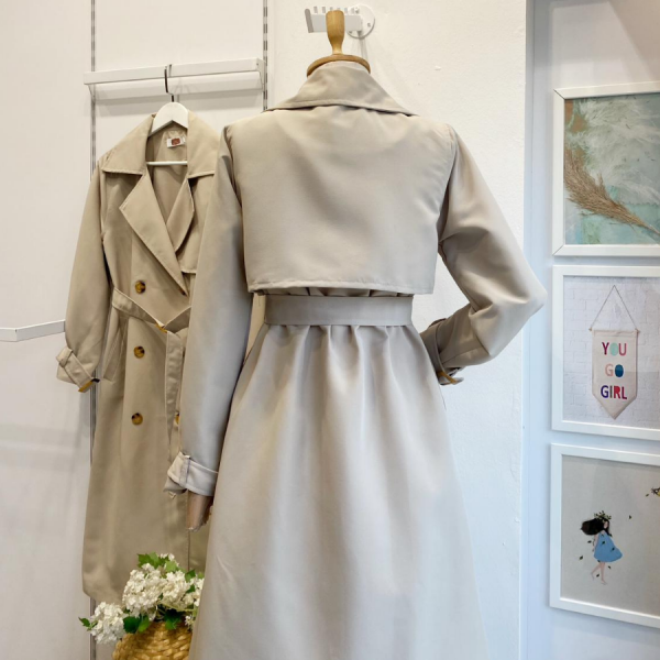 Vizon Enlace Rüzgarlık Detaylı Trençkot