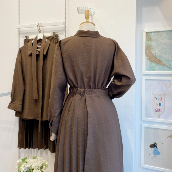 Acı Kahve Pile Etekli Liavera Takım