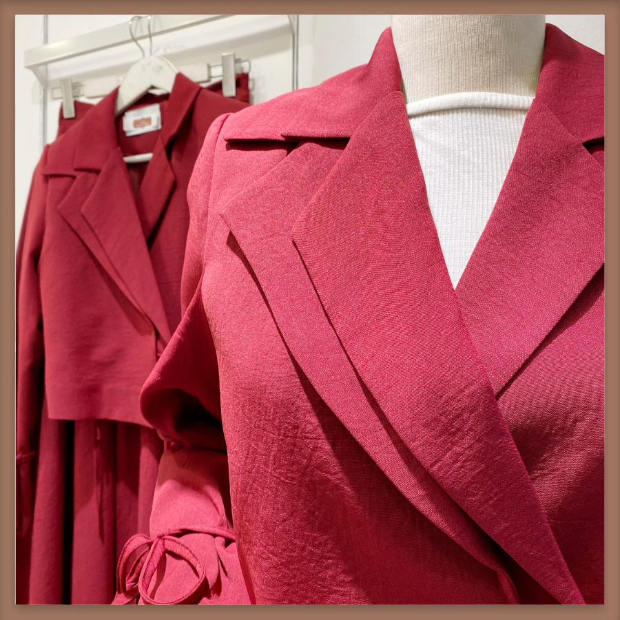 Bordo Ceketli Nora Takım