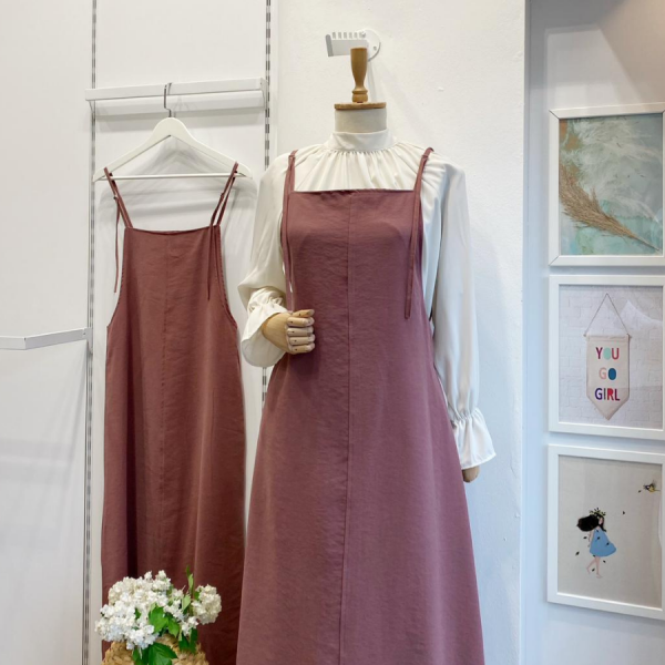 Gül Kurusu İnce Askılı Modal Kumaş Jile