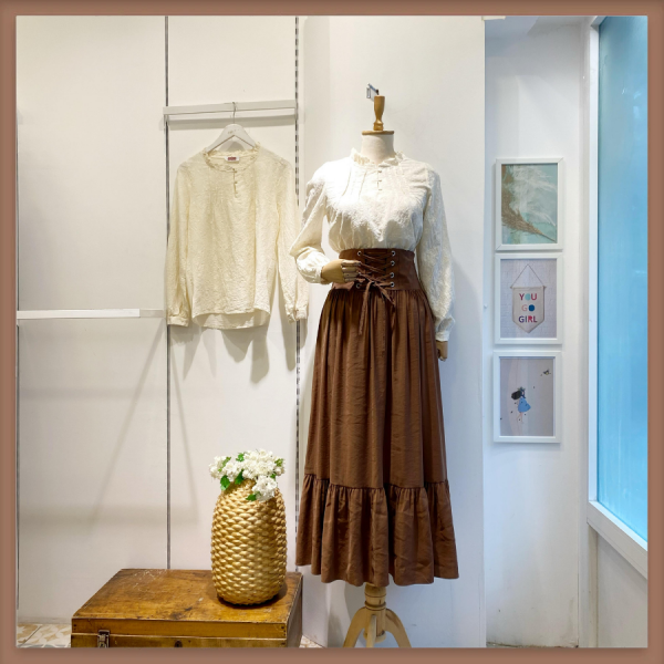 Kahverengi Juliet Model Etek