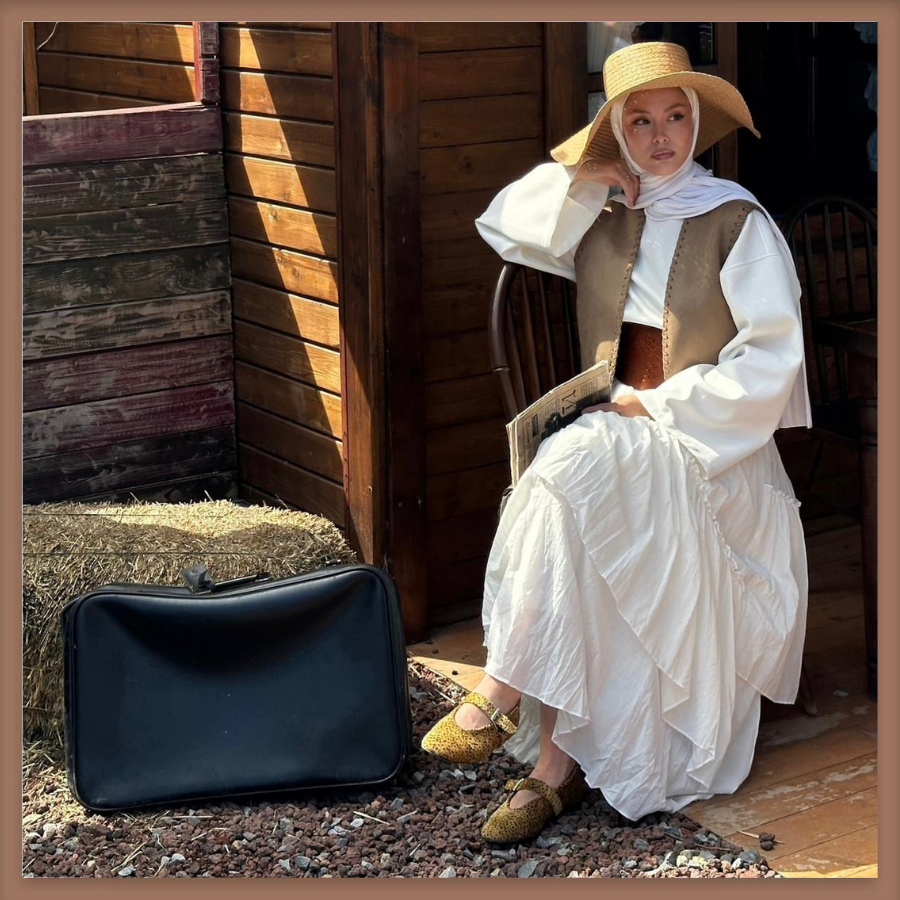 Faya Girls x Beyaz Ajouter Vual Keten Etek