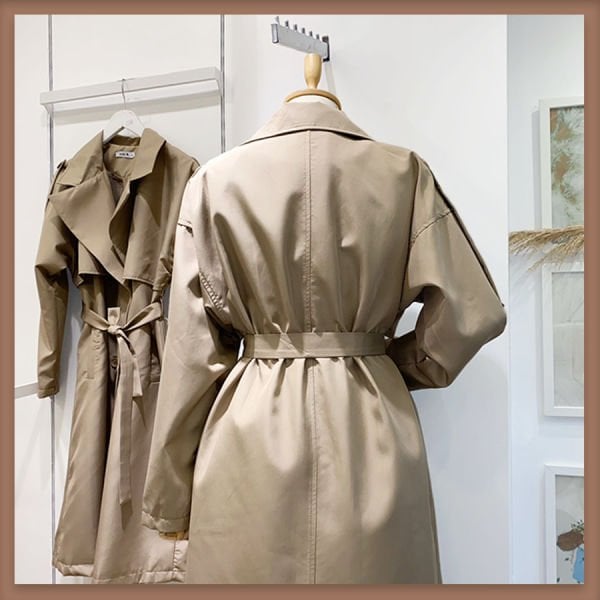 Vizon omuz detaylı chaud trençkot