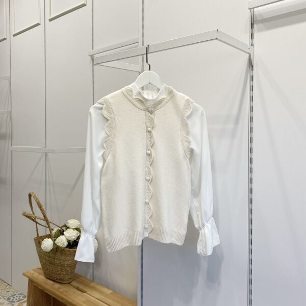 Ekru Freya Triko Yelek