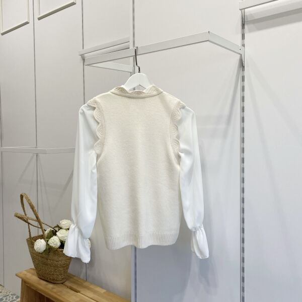 Ekru Freya Triko Yelek