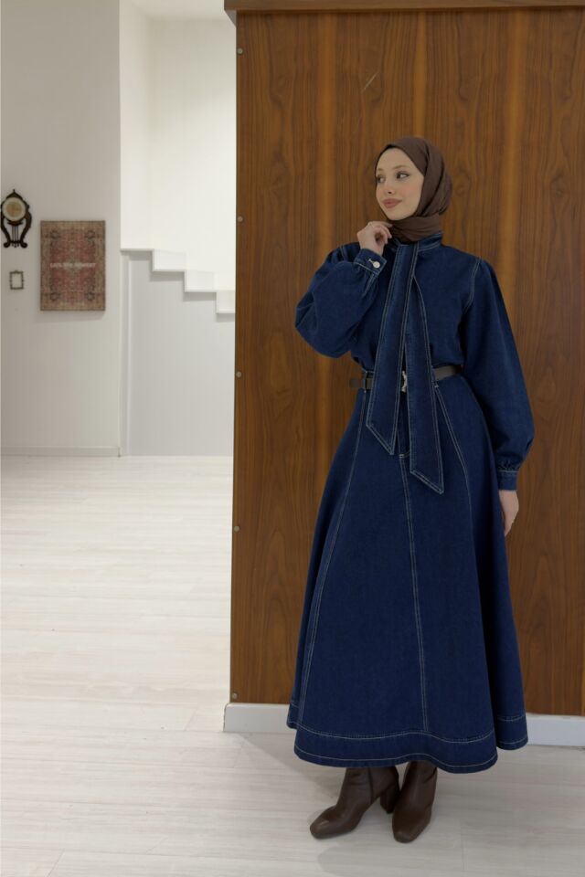 Lacivert Bağcıklı Eldora Kot Takım