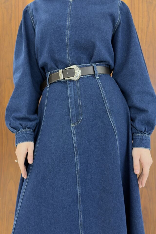 Lacivert Bağcıklı Eldora Kot Takım