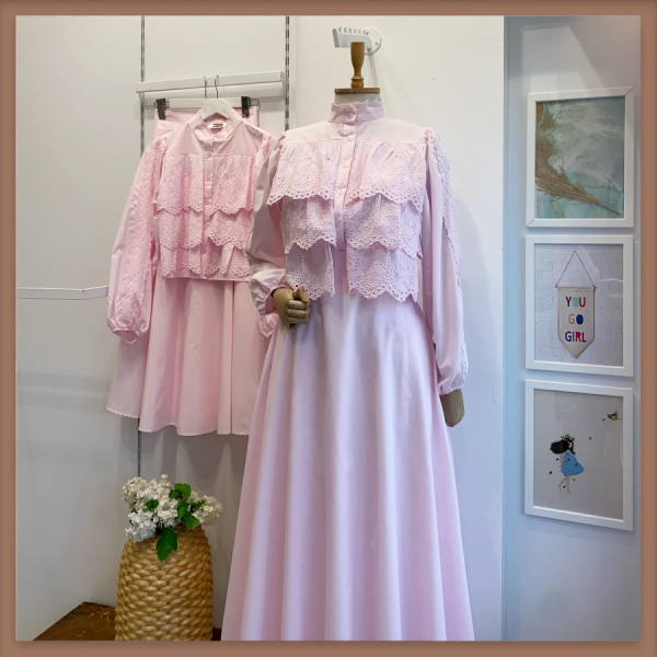 Şeker Pembe Bloomset Dantel Güpürlü Takım