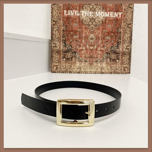 Kalın gold tokalı kemer