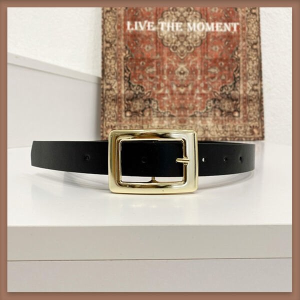 Kalın gold tokalı kemer