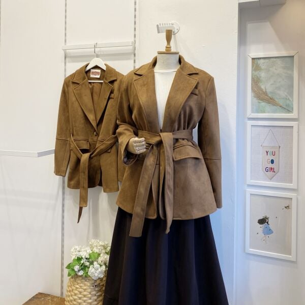 Taba  Svala Cep Detaylı Süet Ceket