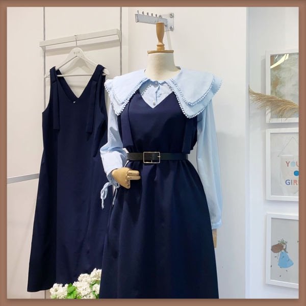 LACİVERT ASKI DETAYLI SALAŞ JİLE