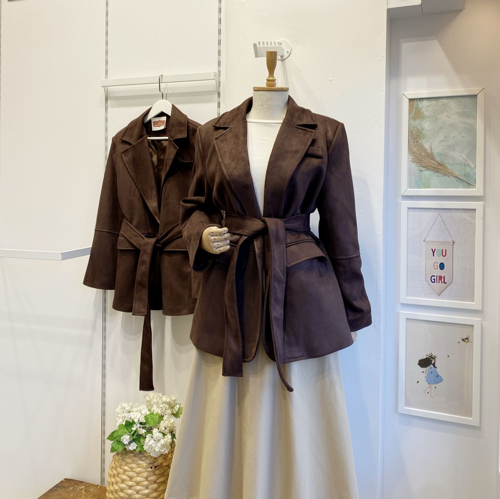 Kahverengi Svala Cep Detaylı Süet Ceket