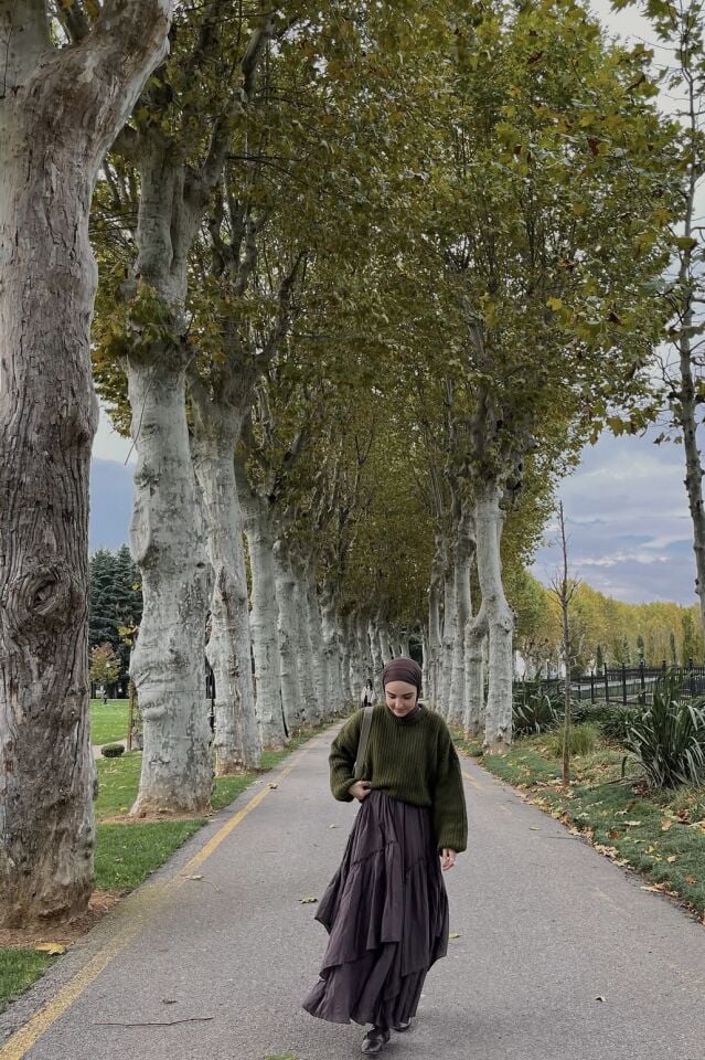 Faya Girls x Acı Kahve Ajouter Vual Keten Etek