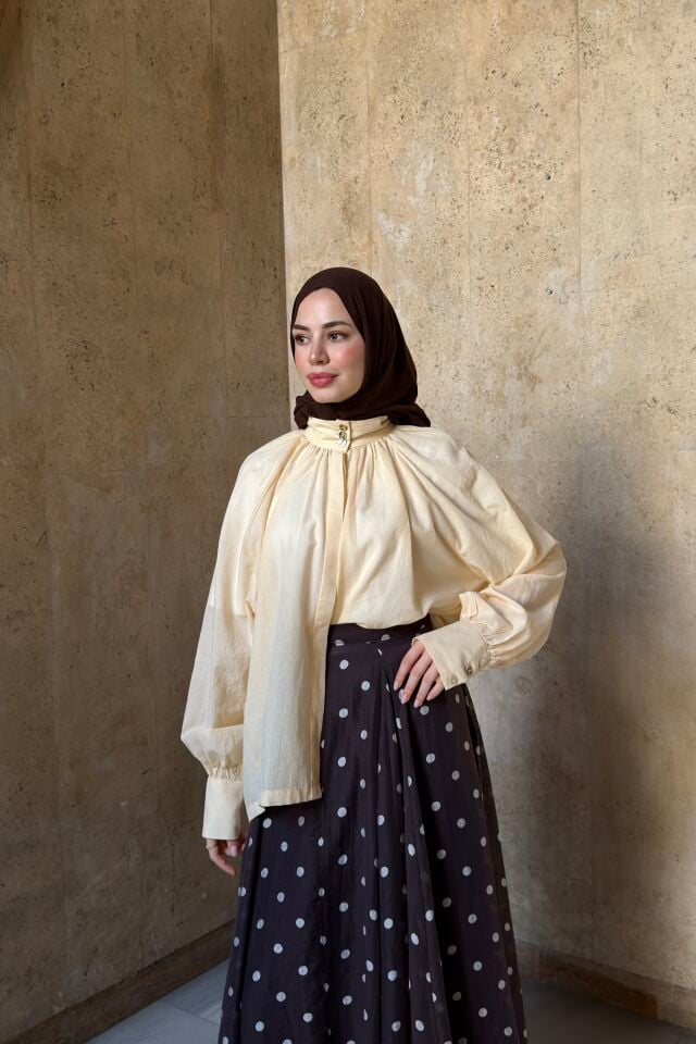 Butteryellow İnce Keten Via Gömlek