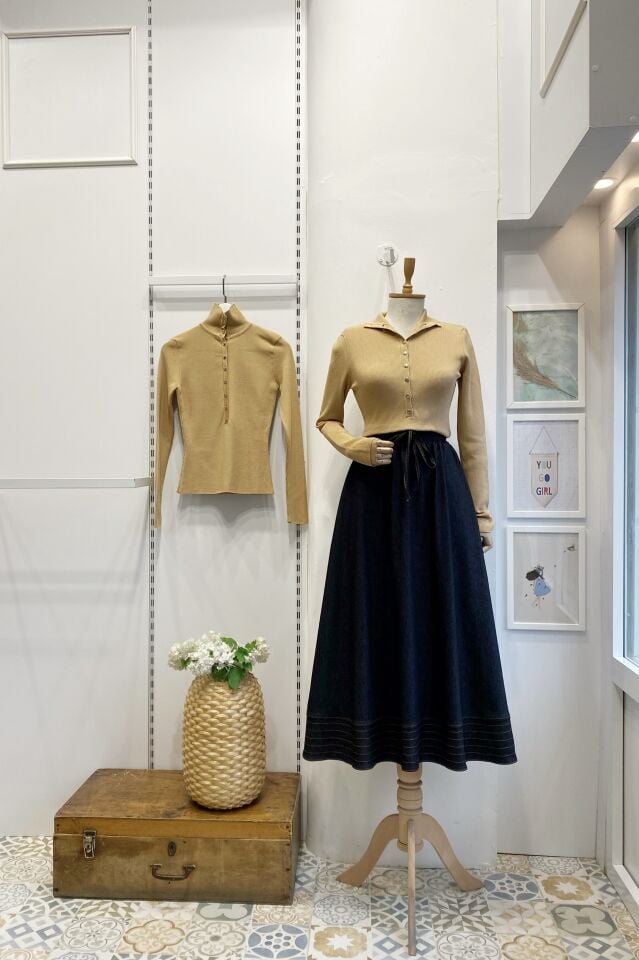 Kot Kumaş Antrasit Zeran Etek