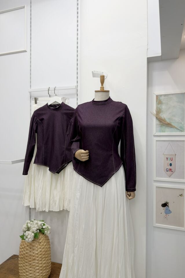 Beyaz Etekli Mürdüm Vinora Takım