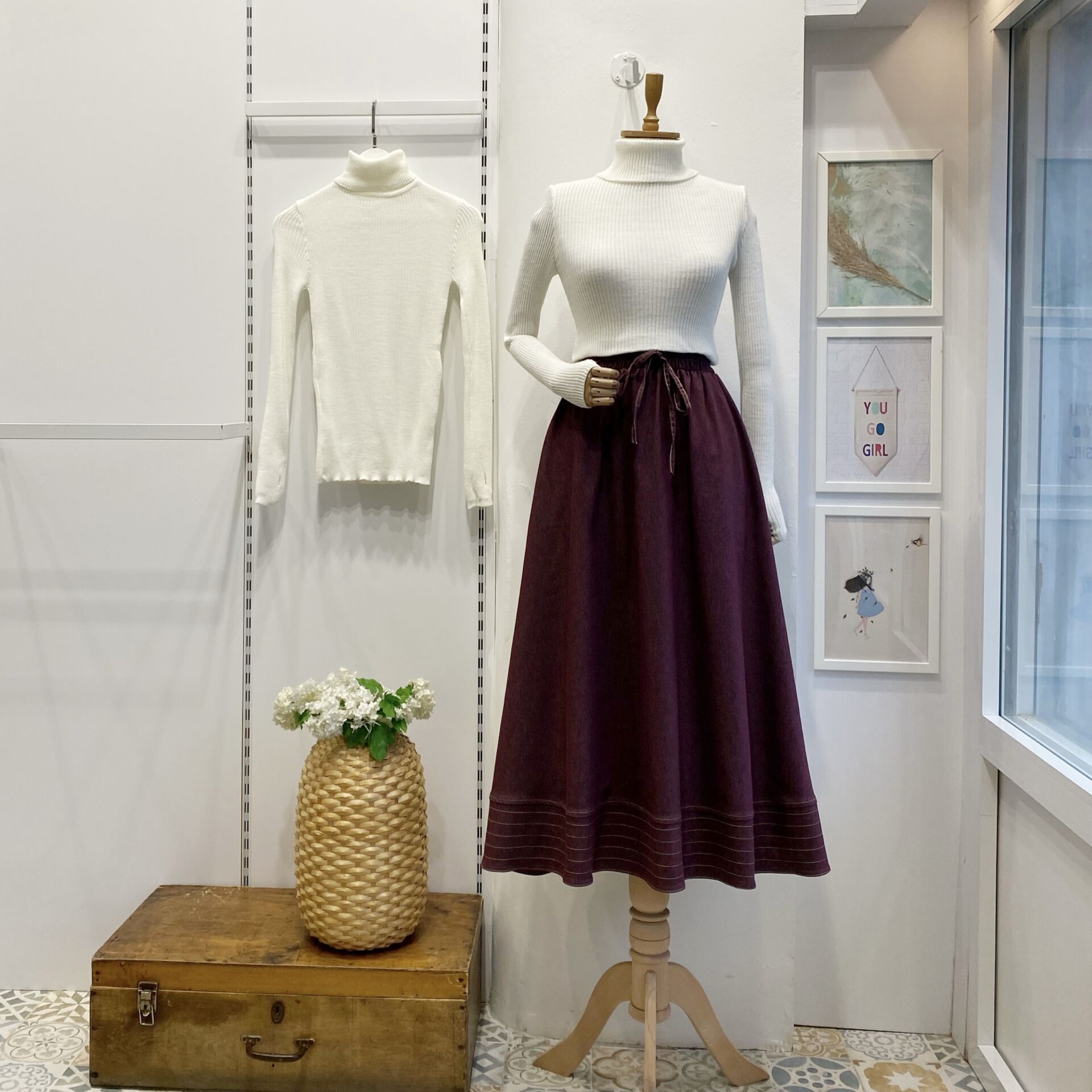 Kot Kumaş Bordo Zeran Etek