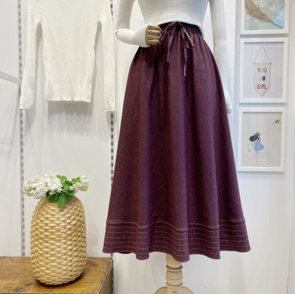 Kot Kumaş Bordo Zeran Etek