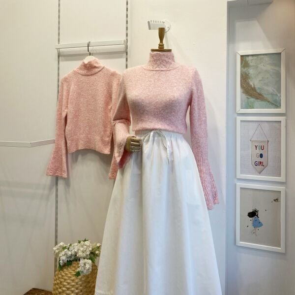 Şeker Pembe Kol Detaylı Crimson Kazak