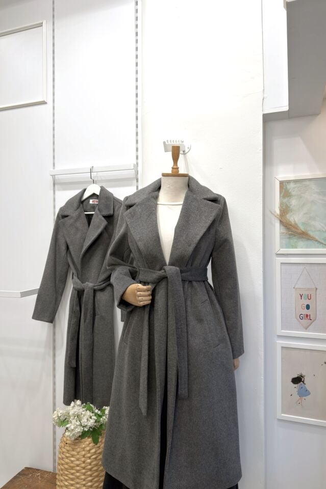 Antrasit Silvana Kaşe Kaban