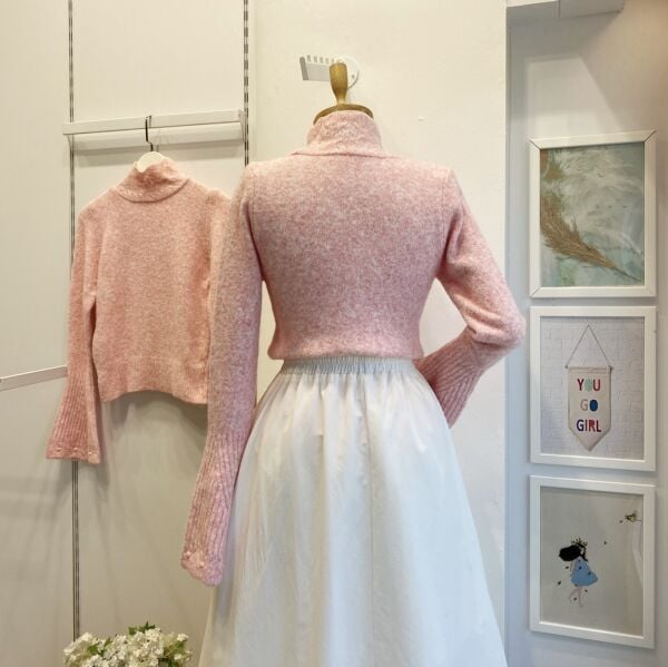 Şeker Pembe Kol Detaylı Crimson Kazak