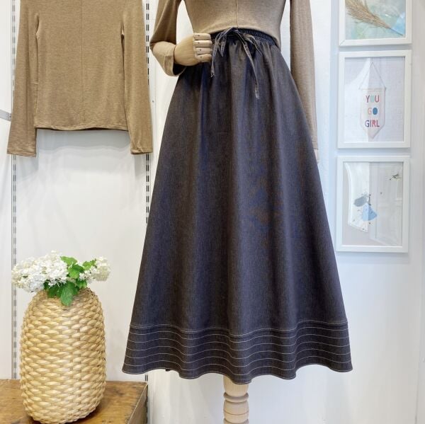 Kot Kumaş Acı Kahve Zeran Etek